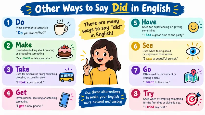 Other Ways to Say Did