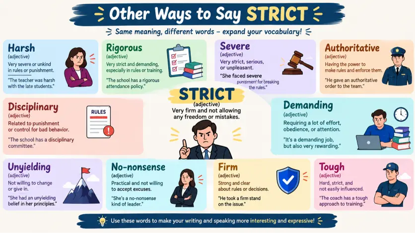 other ways to say strict