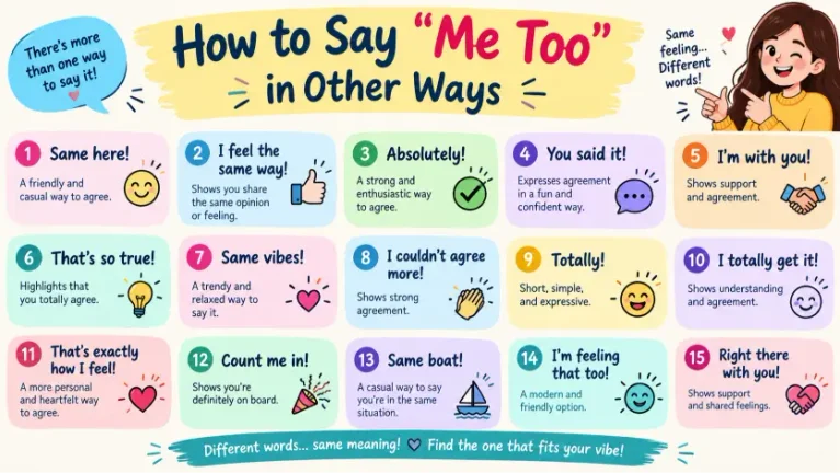 how to say me too in other ways