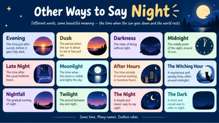 other ways to say night