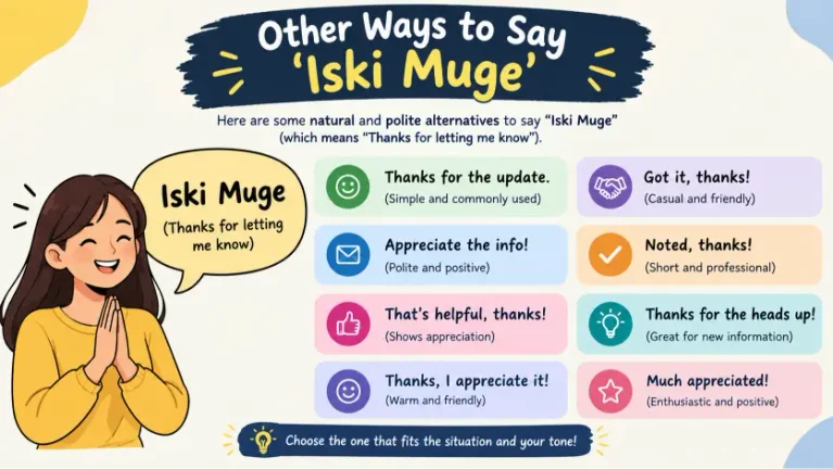 thanks for letting me know other ways to say