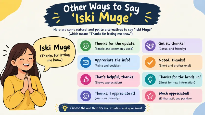thanks for letting me know other ways to say