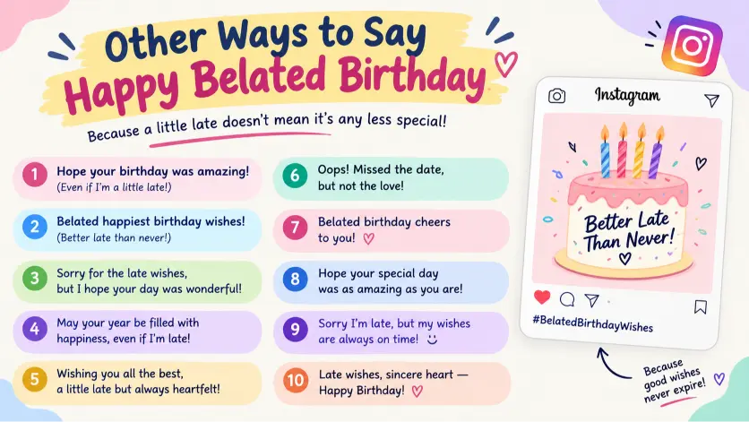 other ways to say happy belated birthday