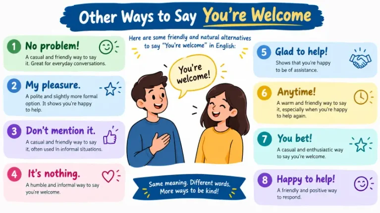 other ways to say you are welcome in english