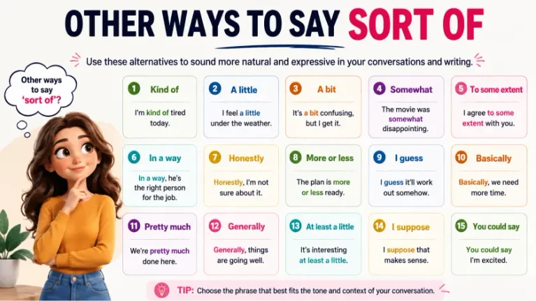 other ways to say sort of