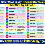 other ways to say discount