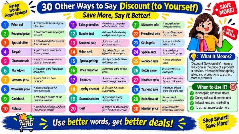 other ways to say discount