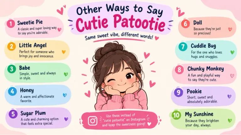 other ways to say cutie patootie