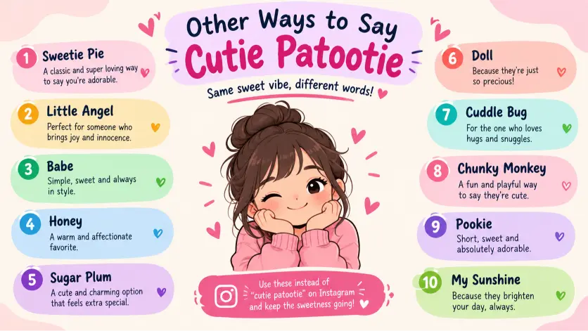 other ways to say cutie patootie