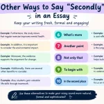 other ways to say secondly in an essay