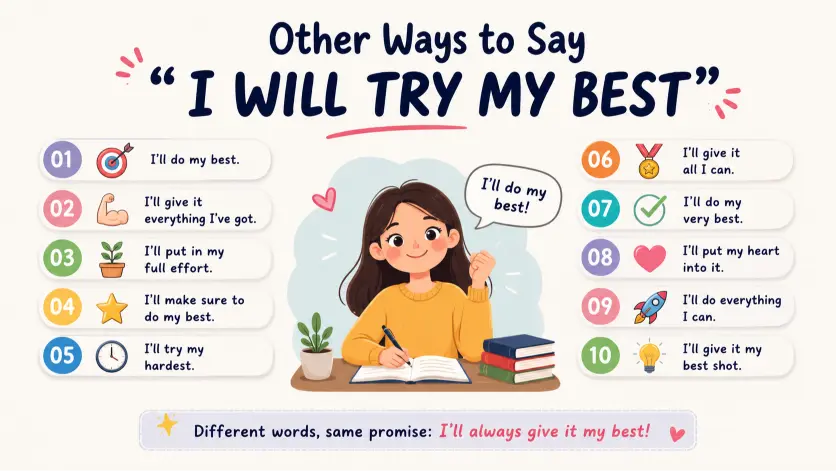 other ways to say i will try my best